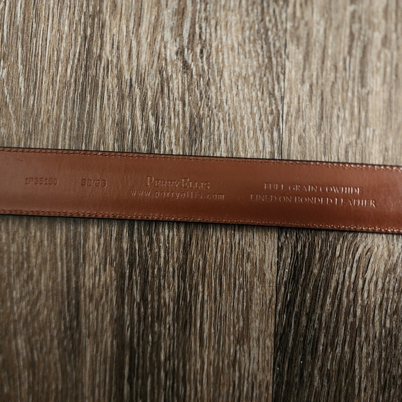 🔴 🔚🔜 NWT Cowhide Perry Ellis Leather Belt. - Picture 2 of 5
